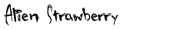 Alien Strawberry font preview